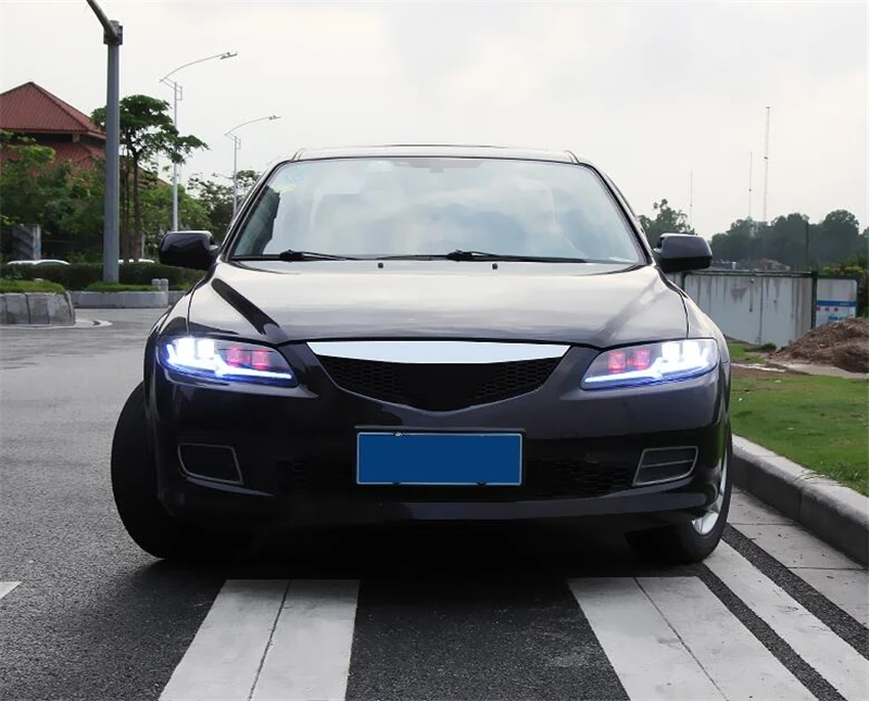 2005-2013 головной светильник s для Mazda 6 светодиодный налобный светильник M6 bi светодиодный проектор с линзами автомобильный Стайлинг светодиодный DRL динамический Поворотный Светильник s