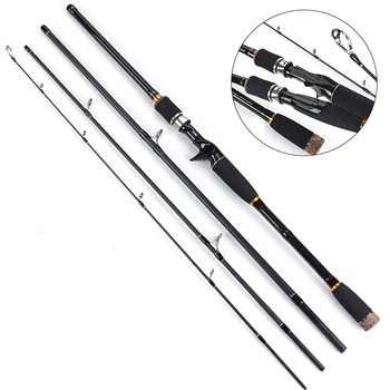 

Newly Travel Fishing Rod Spinning MH Hard 3/4 Section Fishing Rod Carbon Fiber Casting Fish Tool