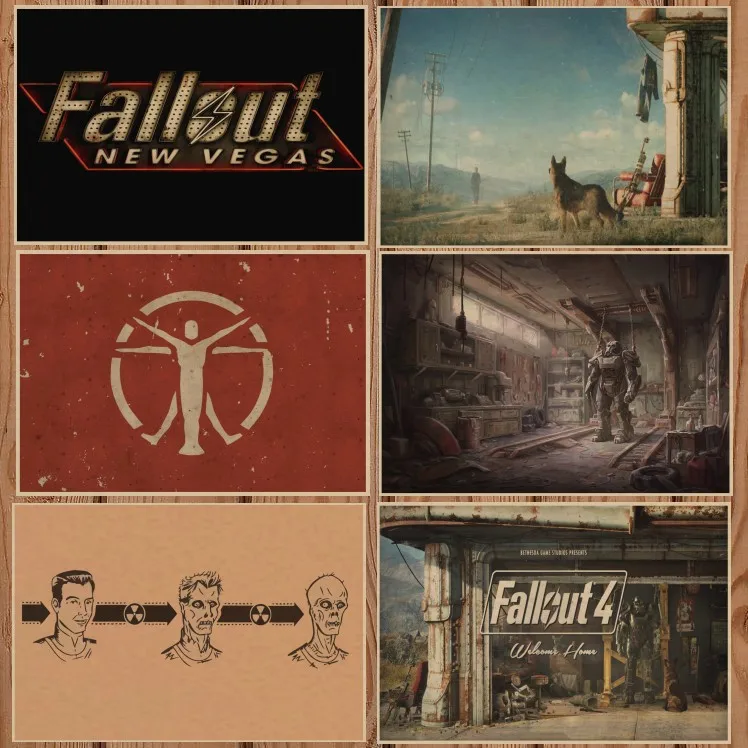Fallout 3 4 игровой постер серия игра Ретро фотобумага Бар Кафе домашний декор