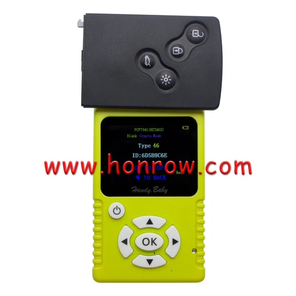 

Honrow Original Ren Me 4 button Remote key for new car with PCF7941 Chip and 433Mhz (No Blade)