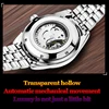 Montre-bracelet étanche en cuir et acier pour hommes, marque de luxe, calendrier lumineux, automatique, mécanique ► Photo 2/6
