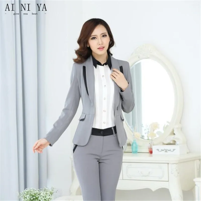 light grey colour suit ladies