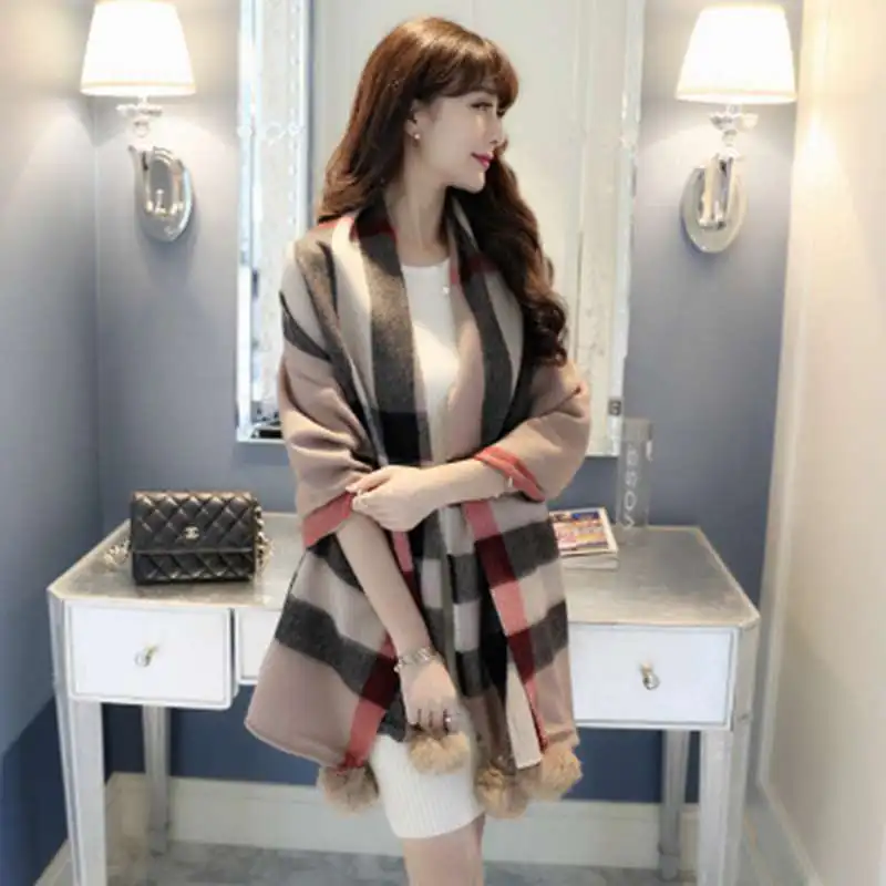 New Brand Cashmere Shawls And Scarves Wrap Women Girls Pattern Echarpe Hiver Femme font b Tartan