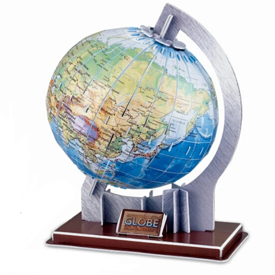 3d world globe jigsaw