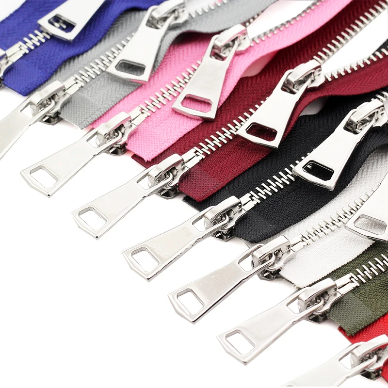 

5# double sliders 60/70/80/90/100/120/150cm auto lock metal zipper