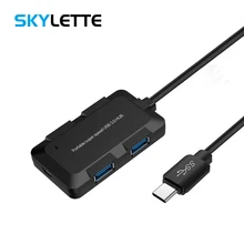 Тип с разъемами типа C и 4-Порты и разъёмы USB3.0 концентратор 5 Гбит/с супер Скорость Micro Зарядка через usb сплиттер адаптер OTG USB C концентратор для Mac Book Xiaomi GALAXY S8