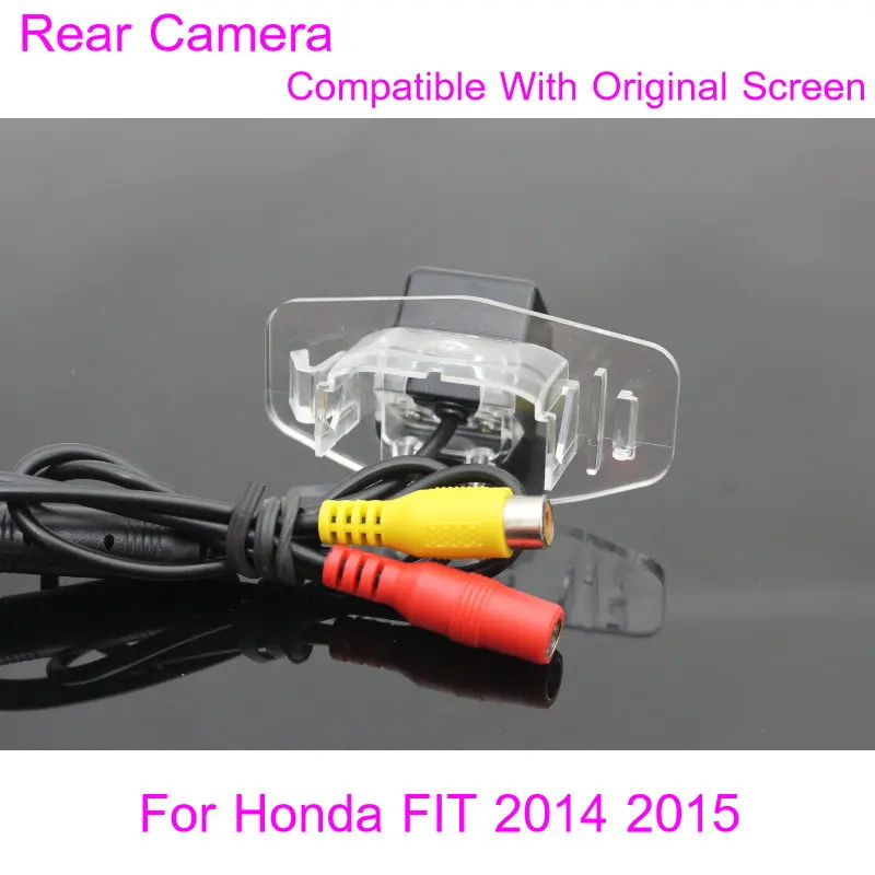 Для Honda FIT /RCA и экран Совместимость/Автомобильная камера заднего вида наборы/HD ночное видение Резервное копирование обратная камера