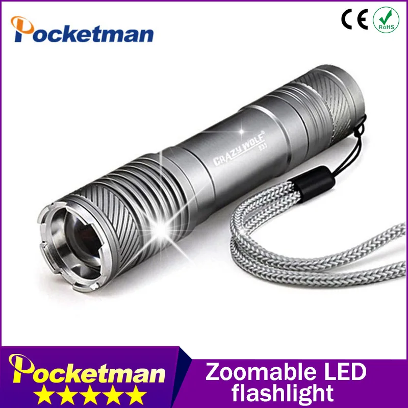 Led Torch 2000lm Cree LED Flashlight Torch light Waterproof For 1x18650