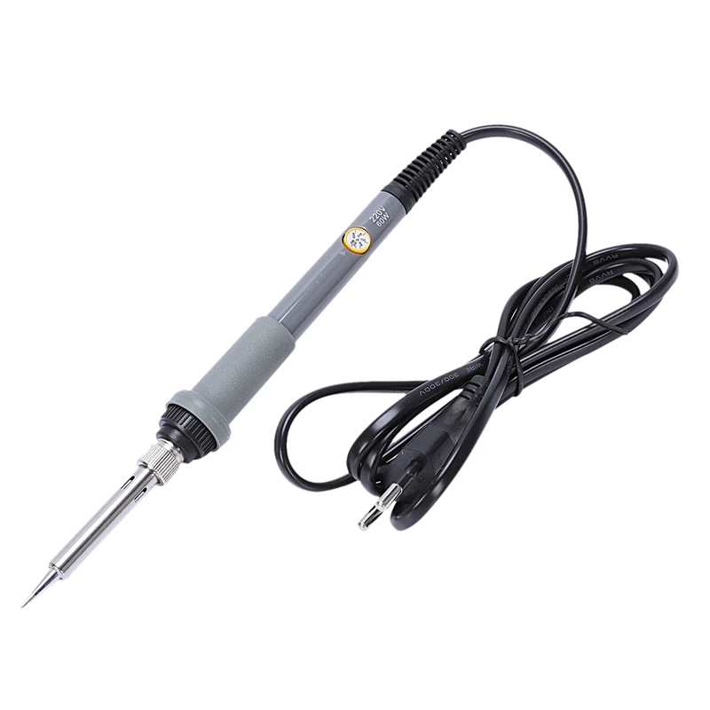 

Eu Plug,220V 60W Electrical Soldering Iron Adjustable Temperature Soldering Welding Rework Repair Tool + 5Pcs Solder Tip