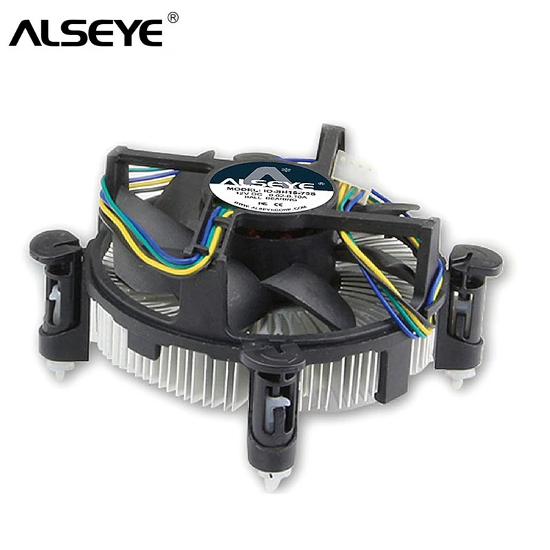 ALSEYE Процессор кулер для LGA 1155 радиатора Медь с 90 мм Процессор вентилятор для i3/i5/i7 LGA 1156/1151/1150 радиатора