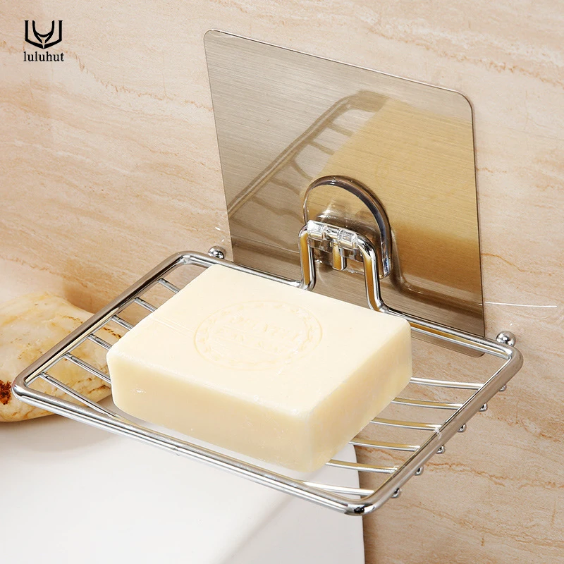 luluhut alloy soap rack bathroom storage shelf wall suction soap