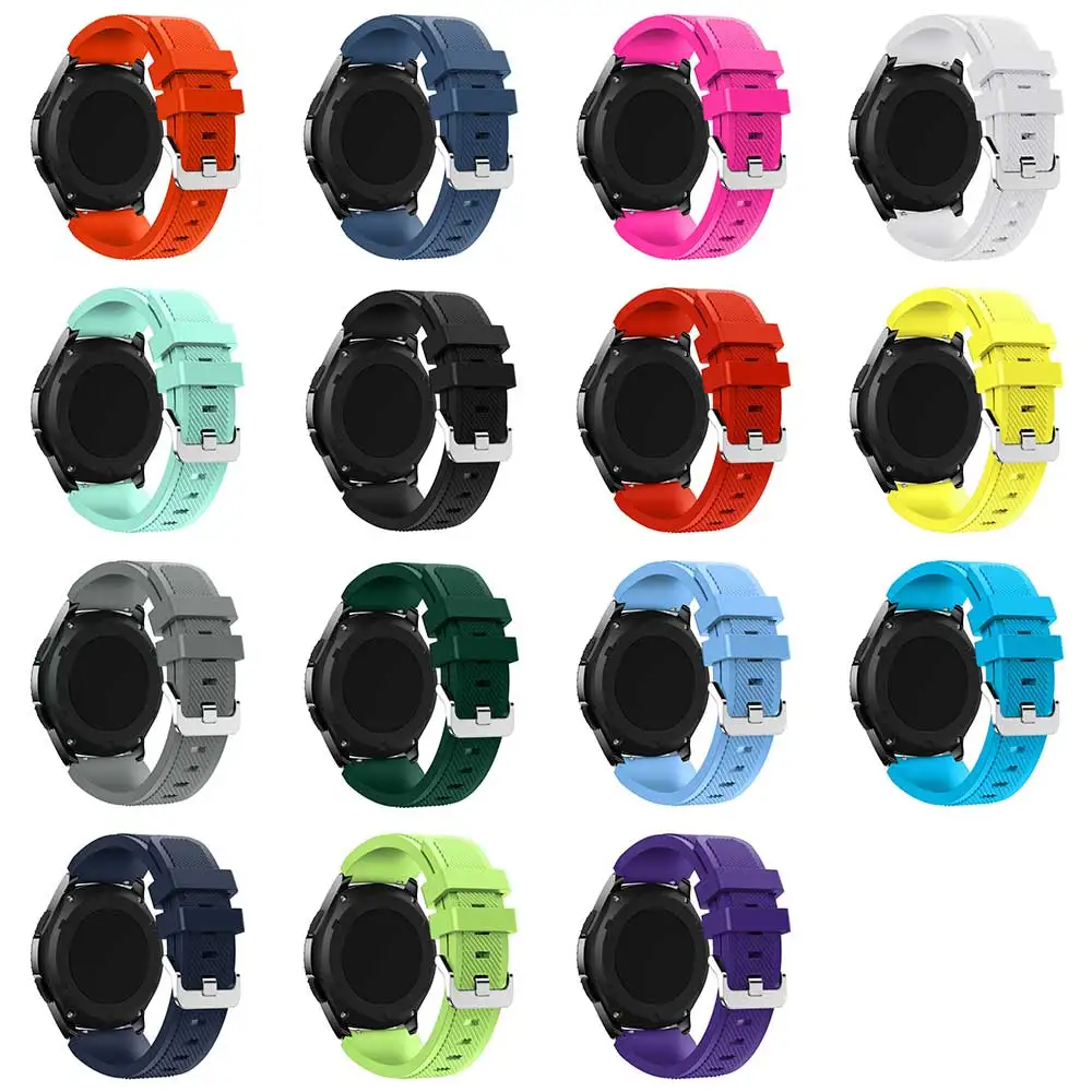 

Sport Silicone Strap for Samsung Galaxy Watch 46mm Band Replace wrist bracelet straps for Samsung Gear S3 Classic/ Frontier Band