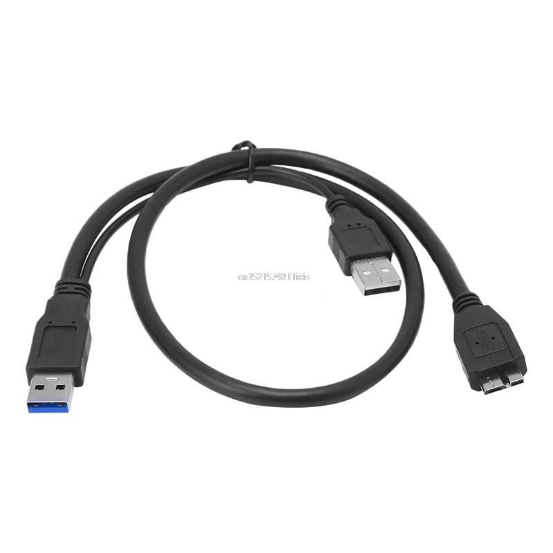 Новый внешний жёсткий диск USB 3 0 Dual Power Y Shape 2 x Type A на Micro B Cable|Кабели для