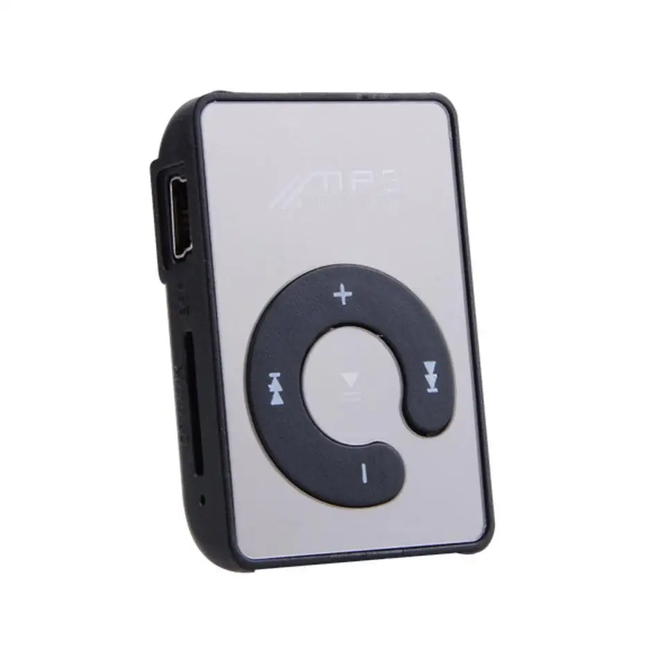 Модный зажим для спорта USB Mp3 музыкальный плеер SD TF зеркало портативный mp3 клип