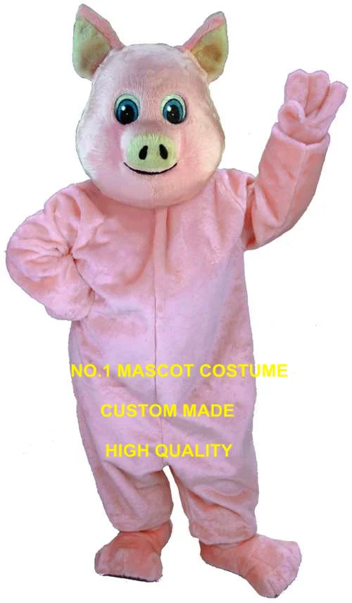 

Hot Anime Cosply Costumes Pink Pig Hog Mascot Costume Adult Pig Theme Cartoon Character Mascotte Fancy Dress Suit Kits 1991