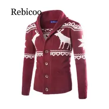 Мужской свитер с оленем, Рождественский мужской Национальный свитер, кардиган, мужской европейский и американский свитер