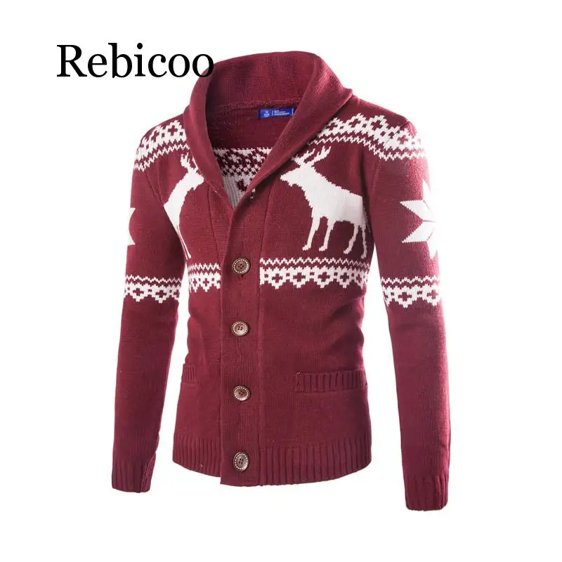 Sweater male deer sweater Christmas men's national sweater cardigan men's European and American sweater Sweater male deer sweater Christmas men's national sweater cardigan men's European and American sweater