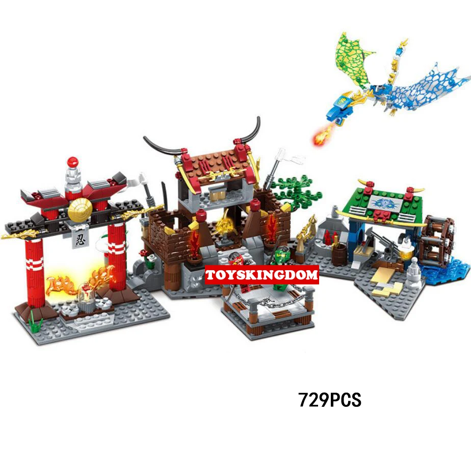 

Hot ninja dojo Arena garage dragon knight go building block kai zane cole lloyd cole wu figures bricks toys for boys gifts