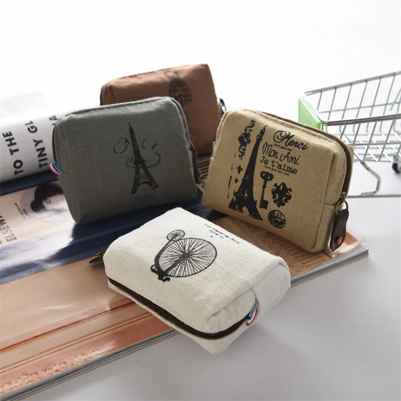 

Coin Purses New Style Canvas Coin Wallet High Quality Child Women Change Purse Lady Portable Small Zipper Key Pouch Gift