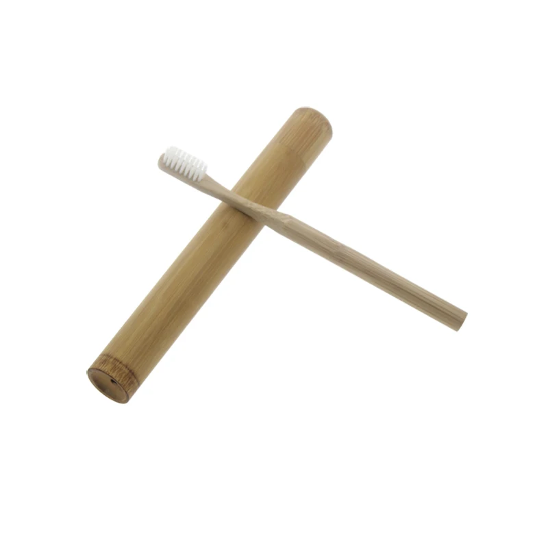 Ferramenta de Cuidado Escova de Dentes Caixa com Escova de Dentes Conjunto Ambientalmente Friendly Viagem Casa Hotel Adulto Grande Oral Bambu Titular Case Caixa com 1 Eco 2 Escovas de dentes