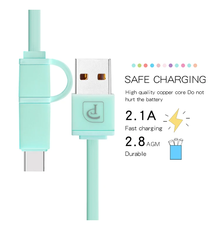 Oatsbasf USB C кабель для samsung Galaxy S9 Plus One Plus 6 5T Xiaomi mi x 2 кабель передачи данных для быстрой зарядки для Xiaomi mi 8