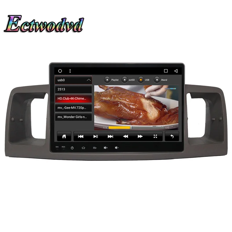 Ectwodvd Octa Core Android 8 1 4G Автомобильный мультимедийный dvd плеер для Toyota Corolla EX 2007 2008 2009 2010