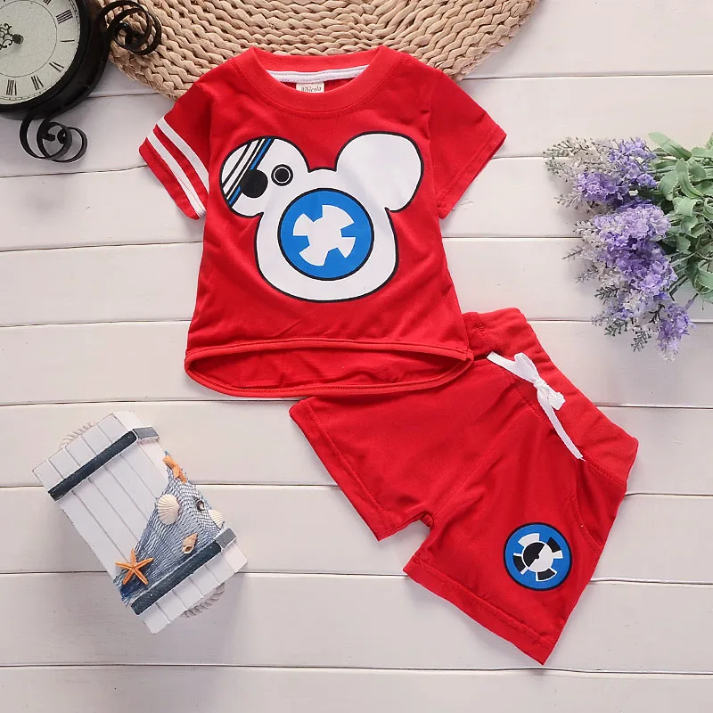 BibiCola 2018 Summer Kids Tracksuit for Baby Boys Clothing Set Infant