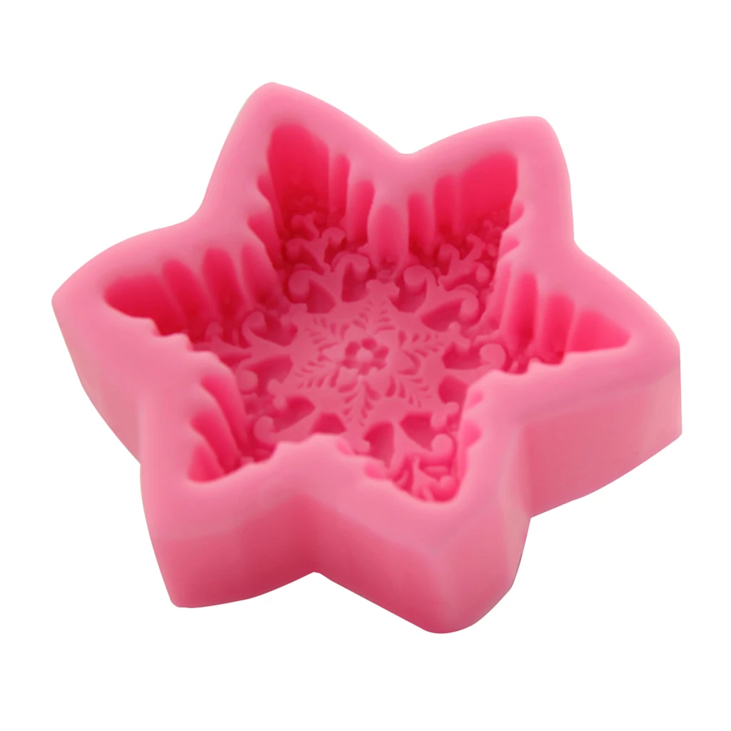 Snowflake Silicone Molds Kitchen Mold Food Shaping Moulds Fondant Soap Clay Modeling Tools