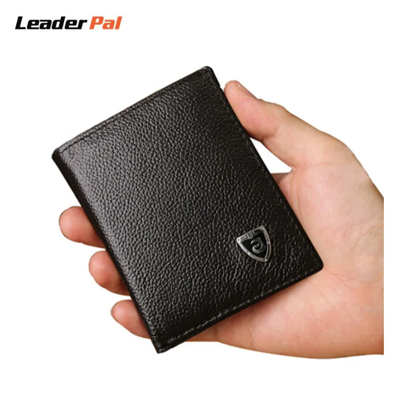 Famous Brand Small Size Mini Men&#39;s Wallets Genuine PU Leather Wallet Credit Card Holder Bag ...