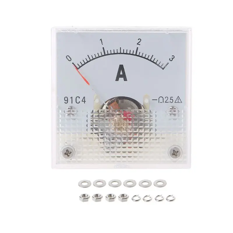 OOTDTY класс 2,5 Точность DC 100uA 20mA 30mA 500mA 0-1A 2A 3A 5A 10A 15A 20A 30A амперметр переменного тока аналоговые Панель Амперметр 91C4 - Цвет: 3A