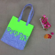 Фетровая сумка для покупок контрастного цвета для женщин, модная Стильная дизайнерская сумка для покупок