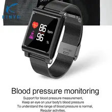 KINYO Монитор кислорода в крови мониторинг сердечного ритма умный браслет 1,3 дюймов браслет Bluetooth напоминание о сообщениях smartband