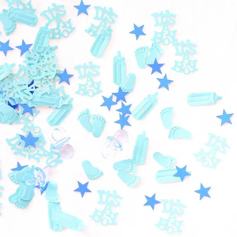 

1 Bag Of Decoration Baby Baptism Birthday Party Decoration Table Home Acrylic Plastics Blue/Pink