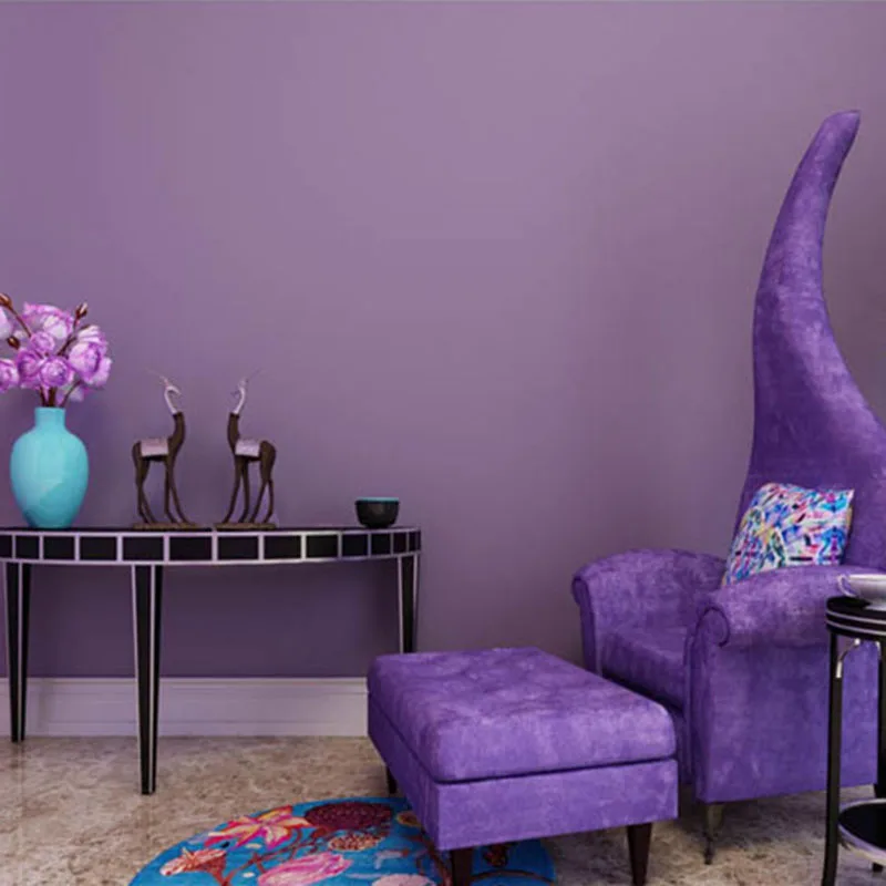 Modern Wall Papers Plain Solid Color Pink Purple Wallpaper