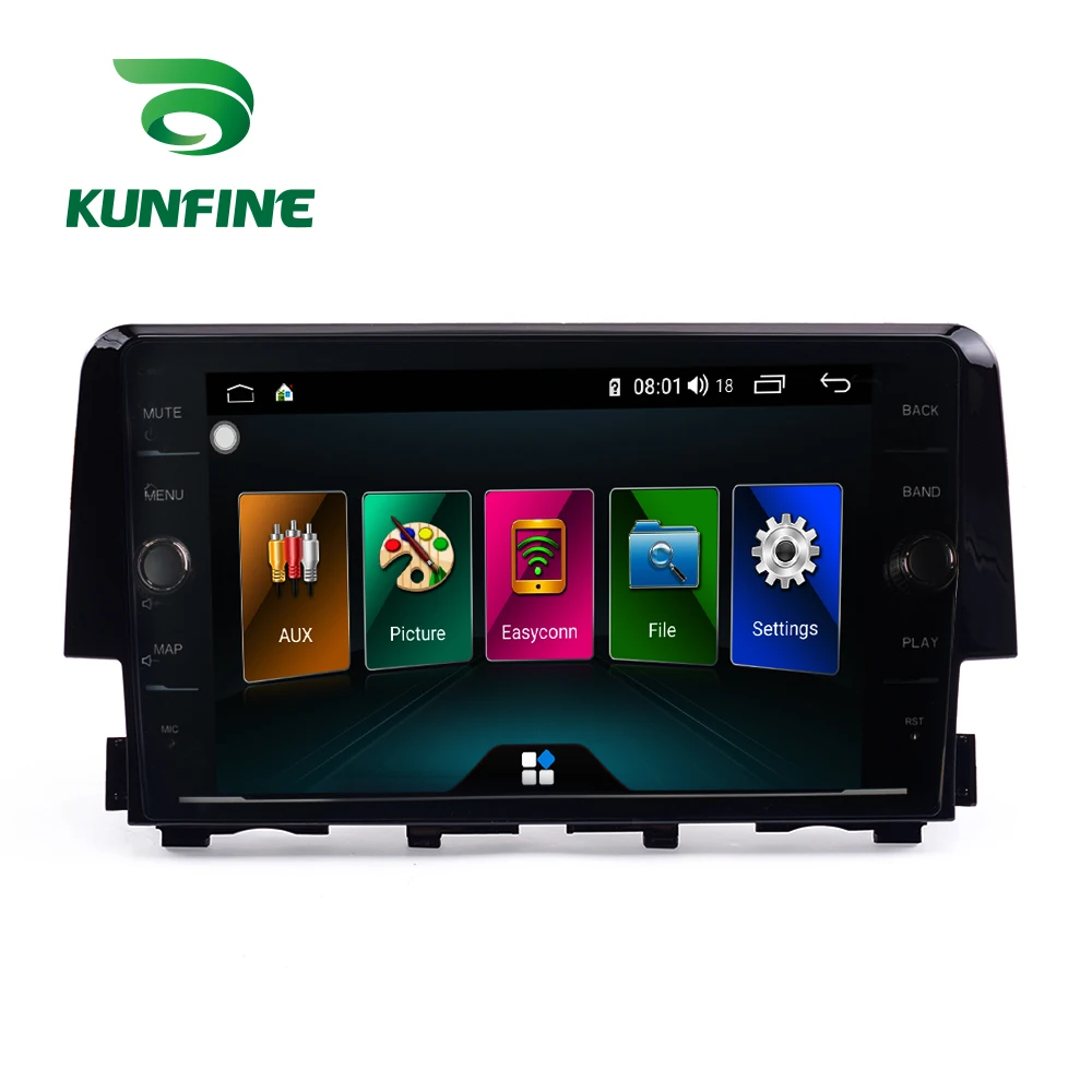 Discount Octa Core 4GB RAM 64GB ROM Android 8.1 Car DVD GPS Player Deckless Car Stereo For Honda Civic 2016 Radio Headunit Device 2