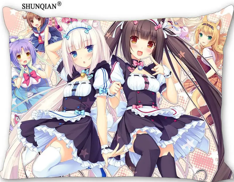 Шунцянь на заказ NEKOPARA декоративная наволочка 45x35 см(одна сторона) прямоугольная Наволочка на молнии с принтом Новогодняя наволочка - Цвет: 16