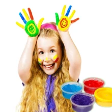 6 цветов/комплект палец рисовальные игрушки детские развивающие игрушки живопись набор инструментов подарки на день рождения грязь живопись