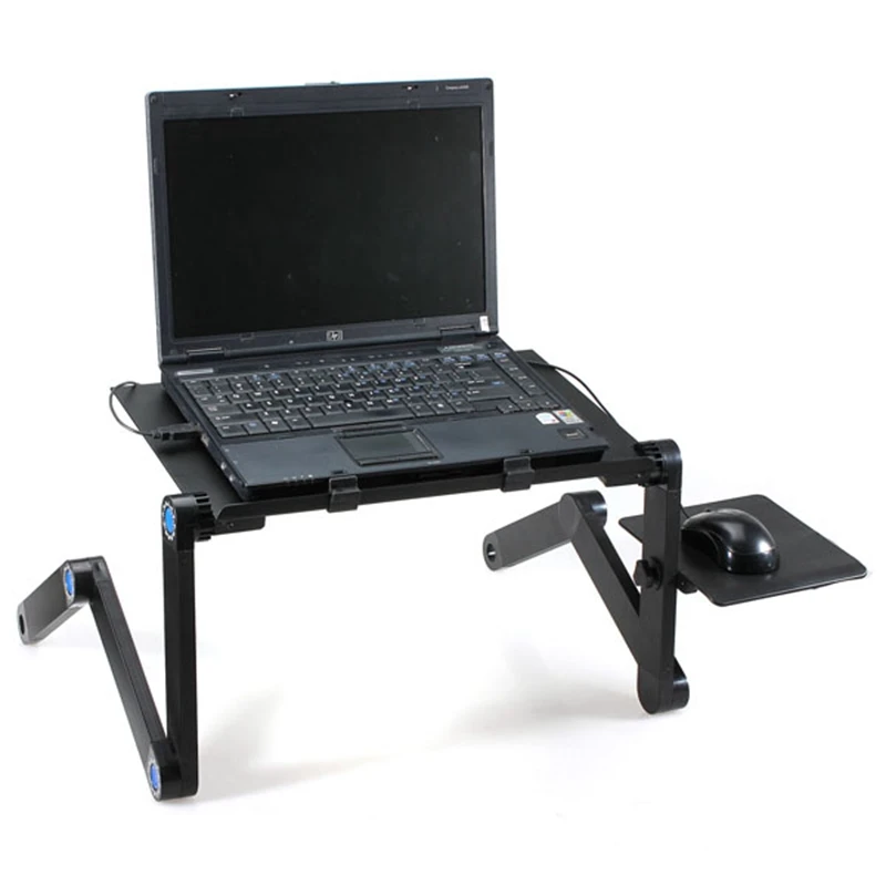 Portable 360 Folding Laptop Desk Computer Table 2 Holes Cooling