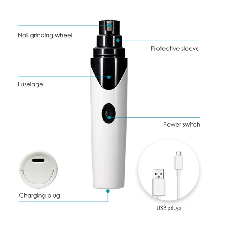 Buy 1PC Rechargeable Pet Dog Cat Electric Claw Nail
