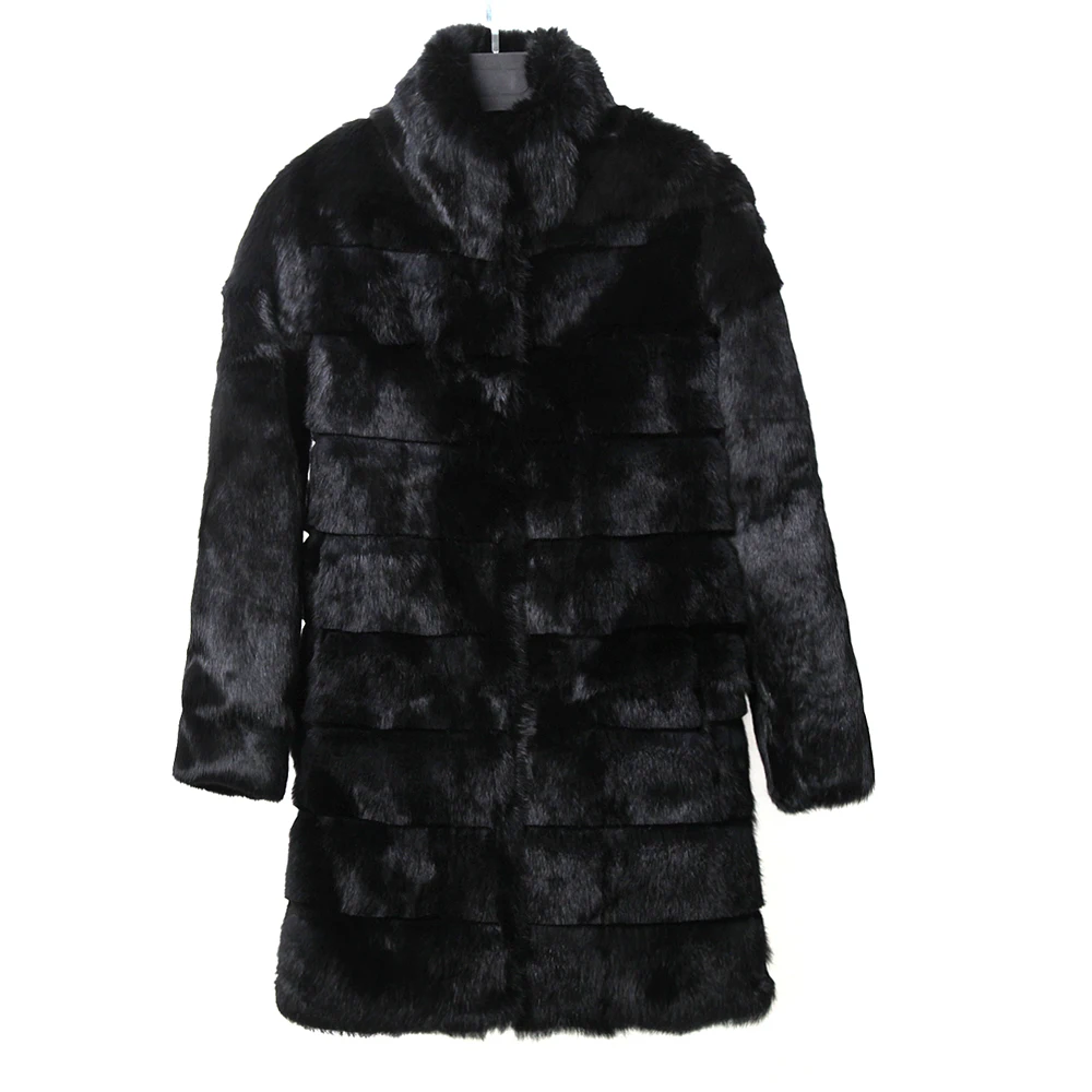 

parka real fur winter jacket woman coat real fur rabbit fur long coat wsr653