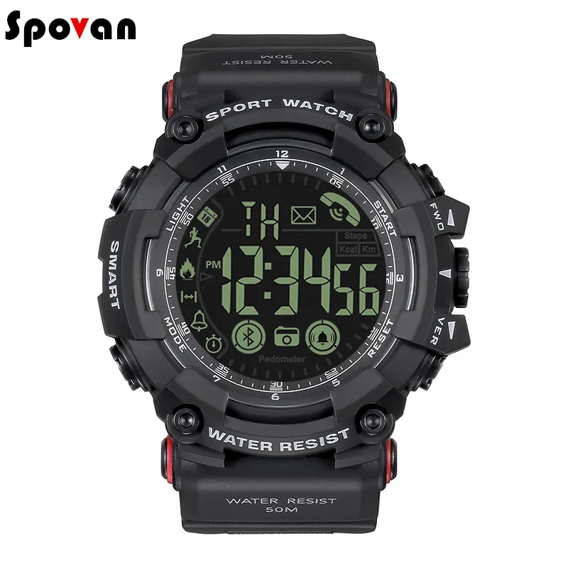 

PR2 Bluetooth Sport Digital Smartwatch 33-month Standby Time 24h All-Weather Monitoring Smart Watch for IOS Android PK T1 Tact