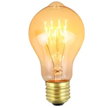 A60 Эдисон лампы Luminaria Ретро лампа-бомбилья промышленный Винтаж AC110~ 220 V 40 W E27 декор стен старинной деревянной нить накаливания освещение