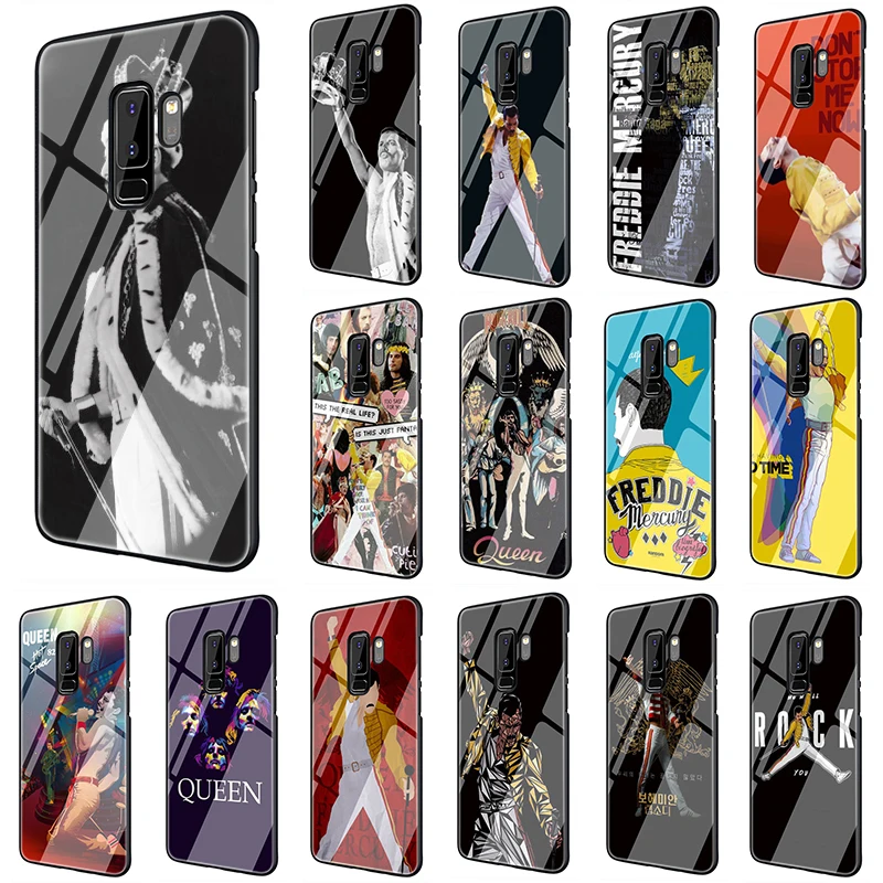 

Queen Freddie Mercury Tempered Glass phone case for Samsung Galaxy S7 Edge S8 S9 S10 Note 8 9 10 Plus A10 A20 A30 A40 A50 A60 A70