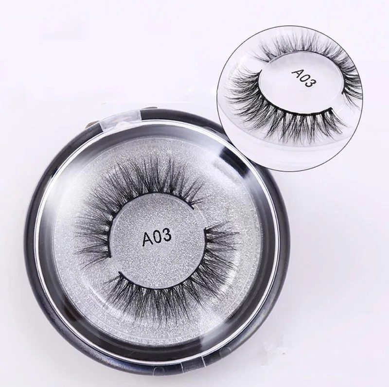 A03 Black Natural False Eyelashes 3D Mink Lashes Thick Volume Long Soft Fake Eye Extension Cilios Maquiagem HP1230 | Красота и