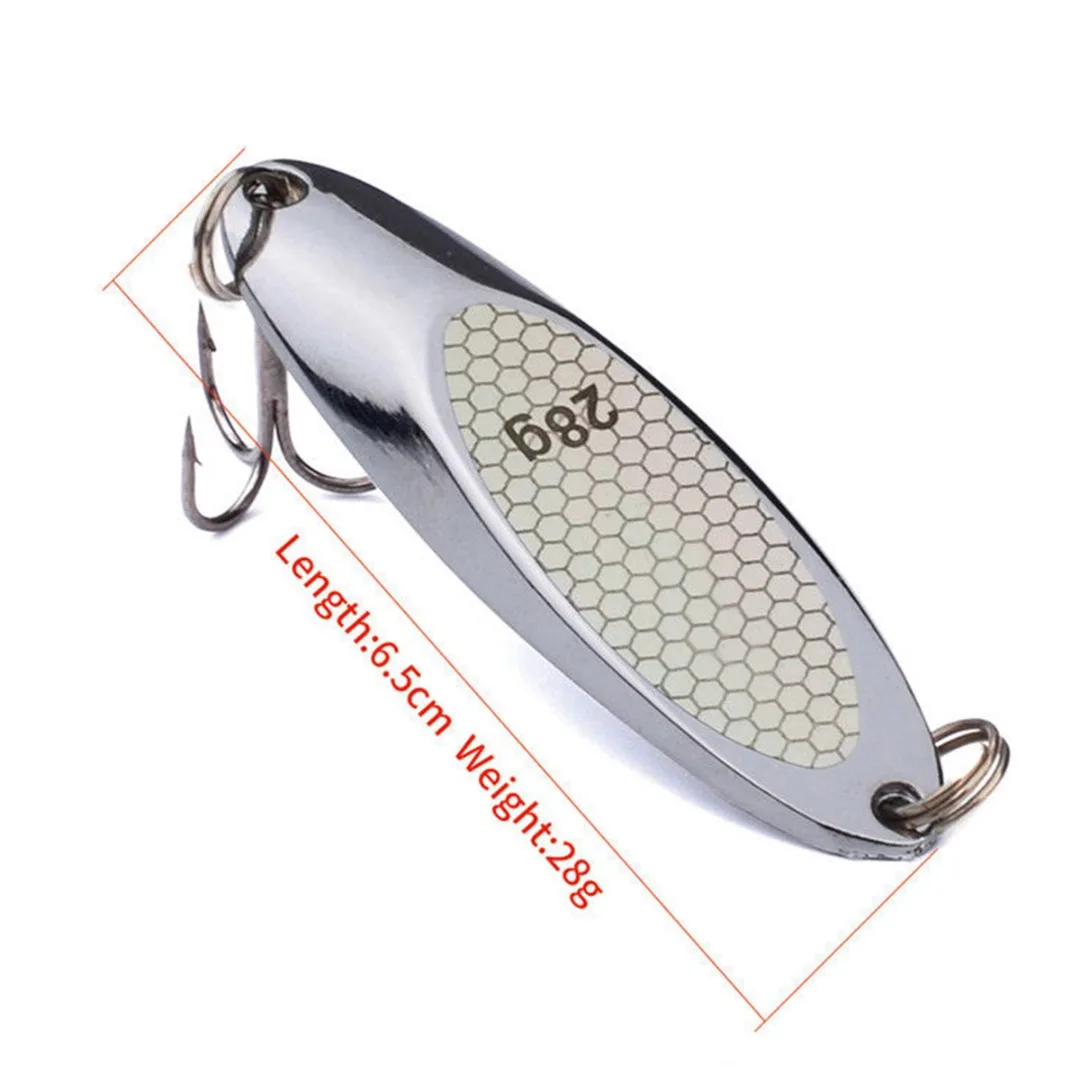 1Pcs High Quality 3g-40g Metal Spoon Fishing Lures Hard Baits Silver Spoon Lure For Fishing Baits Sea Lures Tool 9 Sizes