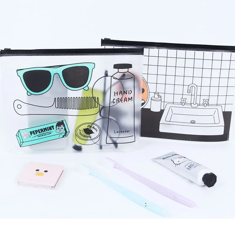 

Portable Fashion Women Travel Cosmetic Bags PVC Toiletry Bags Transparent Beauty Case Makeup Bag Wash Bags Case Organizer