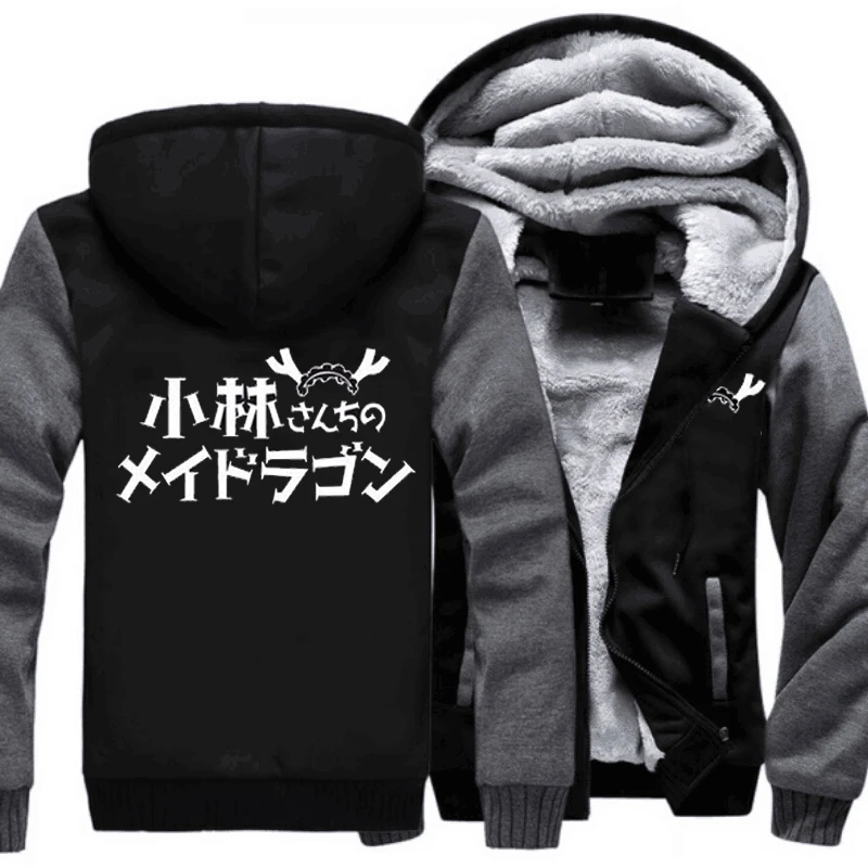 us 2999 20 offusa size anime miss kobayashi's dragon maid thicken  hoodie zipper coat clothing winter outer wear unisex hoodies