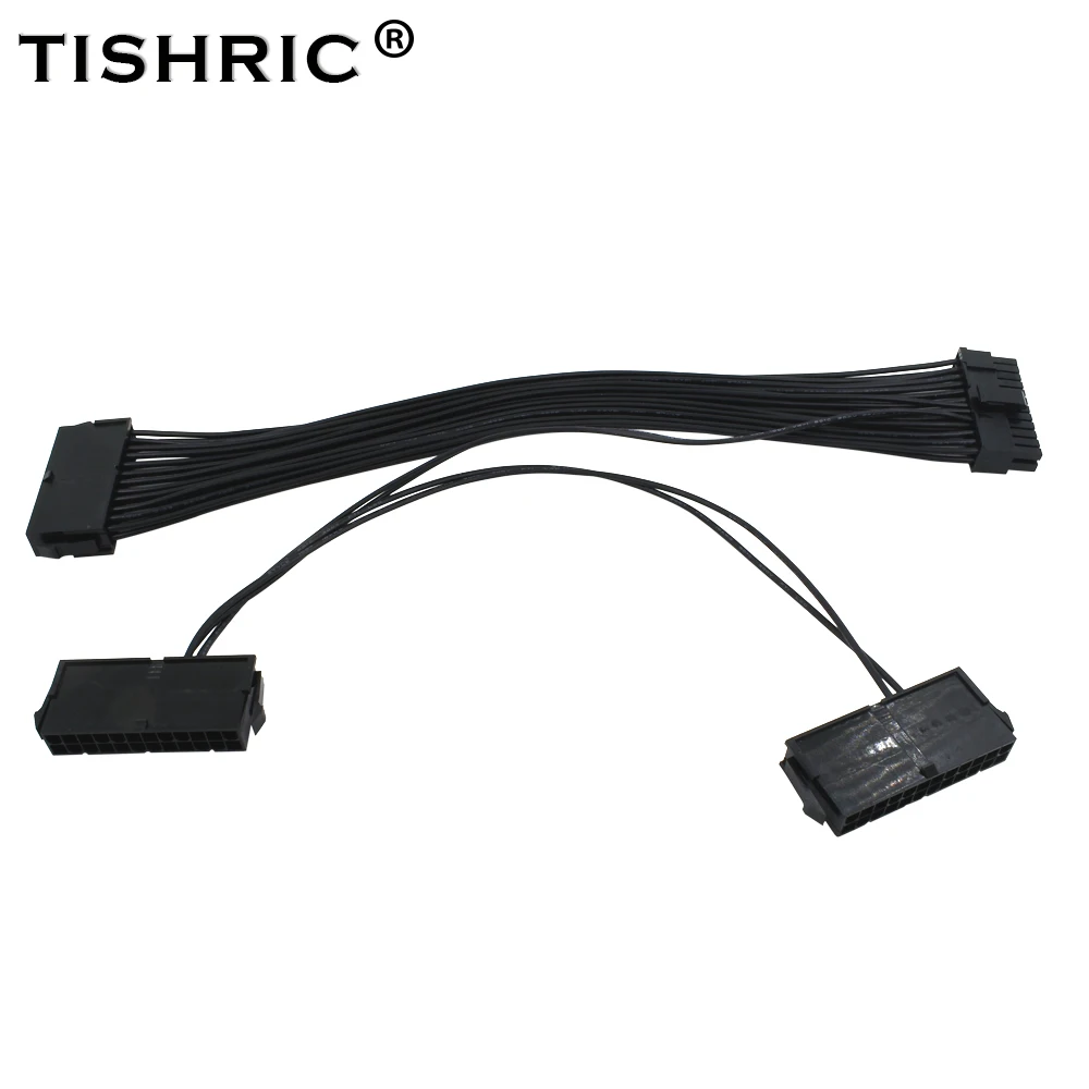 TISHRIC ADD3PSU стартер удлинитель ATX 24Pin Molex двойной блок питания адаптер кабель