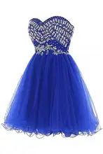 New Arrial frauen Vestidos De Fiesta Liebsten Cocktailkleid Strass Perlen Knielangen A-linie Formales Kleider