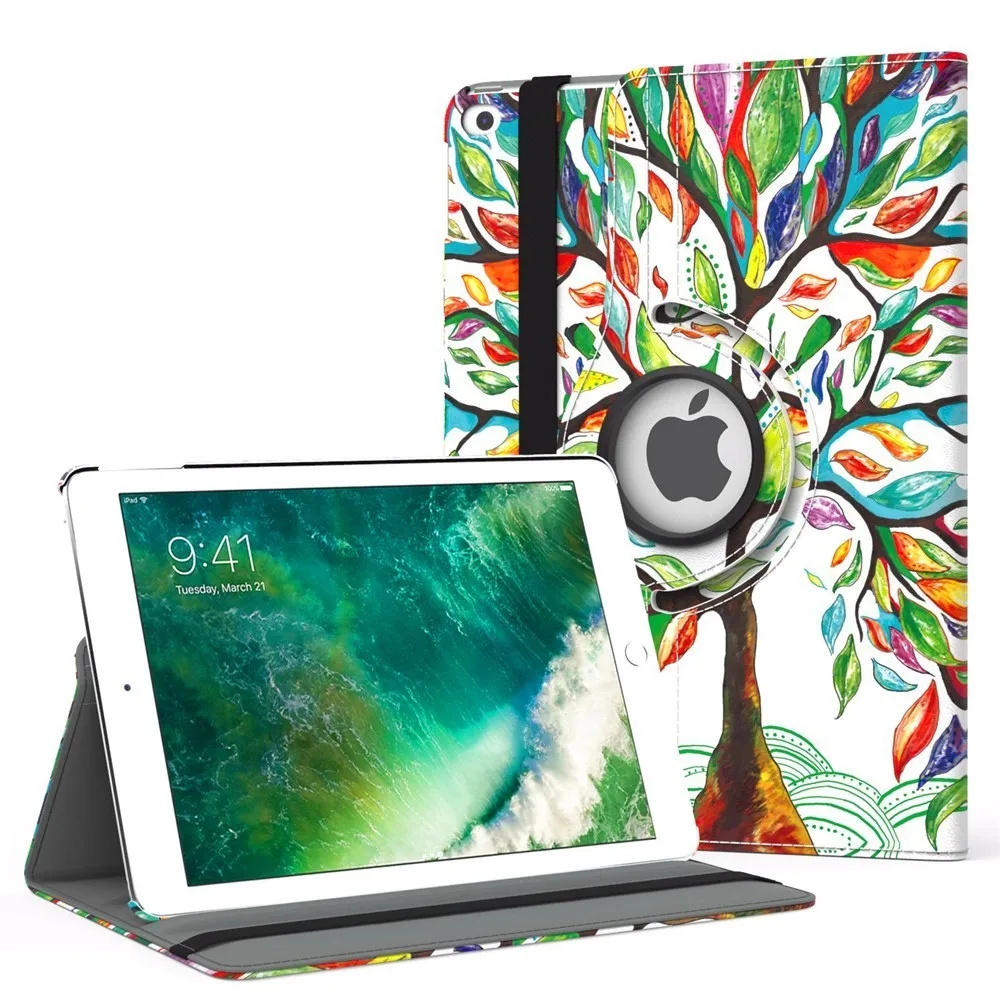 Чехол книжка из искусственной кожи для IPad 2018 2017 9 7 Air 2 360 градусов вращающийся